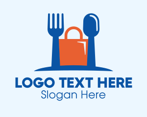 Picnic - Fork Spoon Shopping Bag logo design