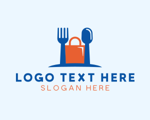 Picnic - Fork Spoon Shopping Bag logo design