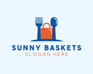 Picnic - Fork Spoon Shopping Bag logo design