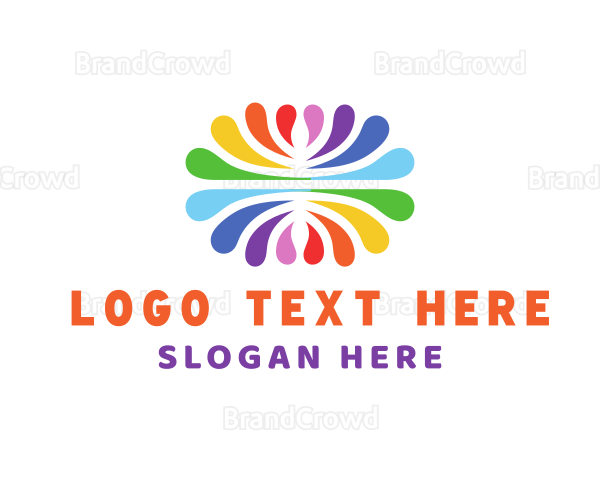 Colorful Flower Paint Logo