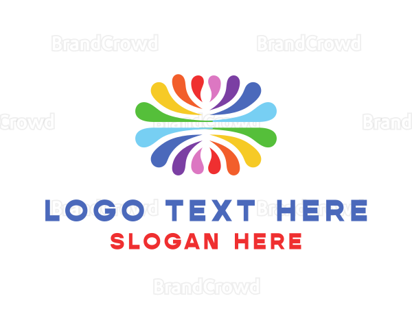 Colorful Flower Paint Logo