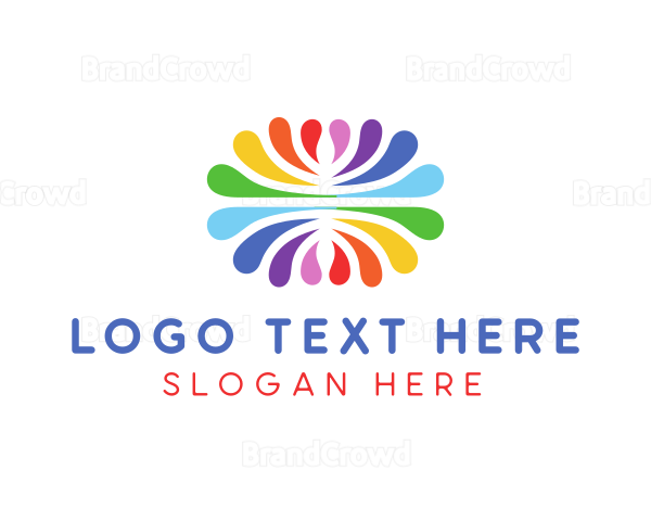 Colorful Flower Paint Logo