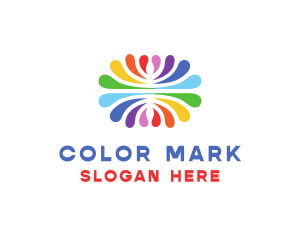 Colorful Flower Paint logo design