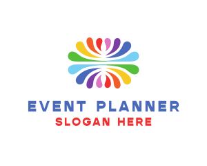 Lgbt - Colorful Flower Paint logo design
