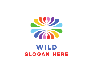 Splash - Colorful Flower Paint logo design