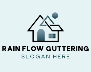 Guttering - Modern Abstract House logo design