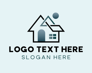 Roofing - Modern Abstract House logo design