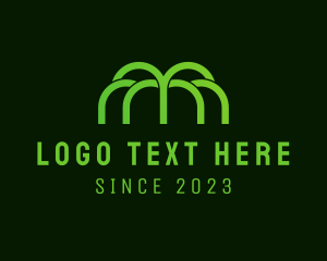 Nature Park - Minimalist Arch Letter M logo design