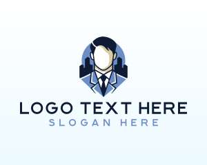 American Suit - Businessman Employee Manager logo design