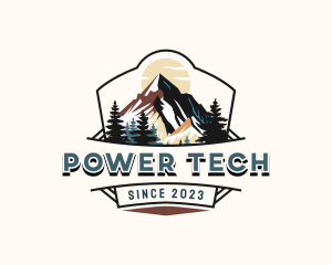 Trek - Mountain Peak Travel logo design