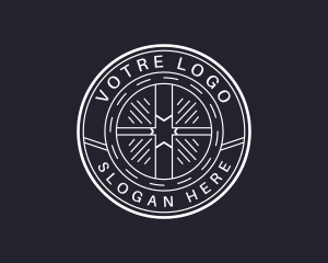 Automotive - Hipster Auto Wheel logo design