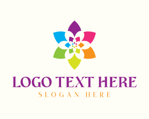 Flower - Colorful Star Flower logo design