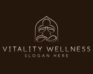 Leaf Meditation Wellness logo design