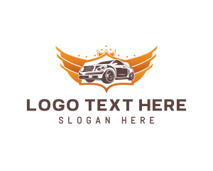 Rideshare - Luxury Car Wings logo design