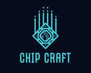 Chip - Blue Microchip Technology logo design