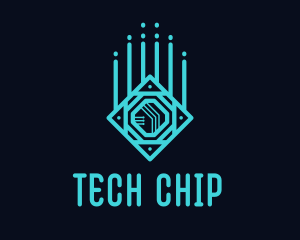 Microchip - Blue Microchip Technology logo design