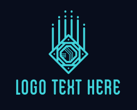 Technology - Blue Microchip Technology logo design