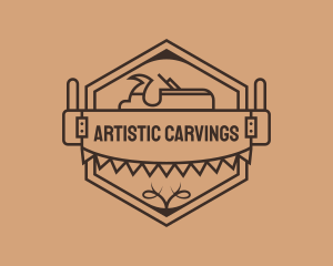 Woodworker Carpentry Saw logo design