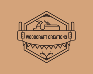 Woodworker Carpentry Saw logo design