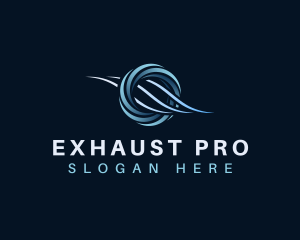 Exhaust - Cool Exhaust Wind logo design