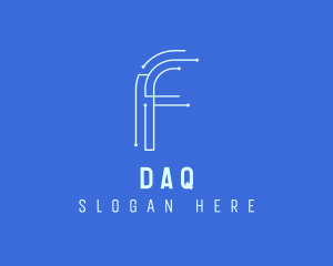 Data - Tech Company Letter F logo design