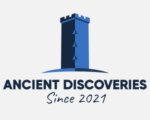 Blue Castle Tower  logo design