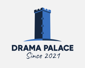 Blue Castle Tower  logo design