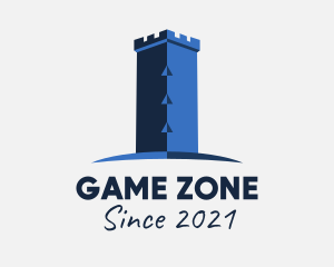 Defense - Blue Castle Tower logo design
