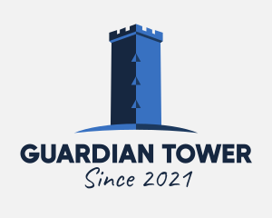 Blue Castle Tower  logo design