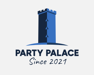 Blue Castle Tower  logo design