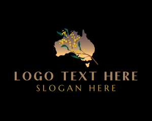 Map - Australian Golden Wattle logo design