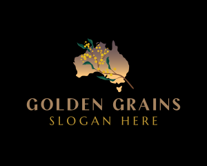 Australian Golden Wattle logo design