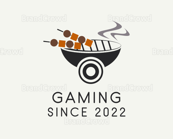 Barbecue Food Cart Logo