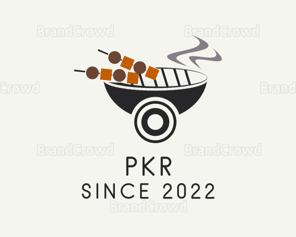 Barbecue Food Cart Logo