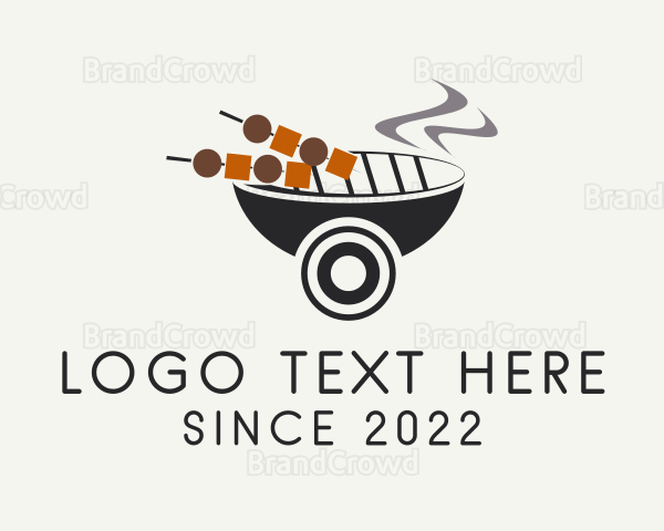 Barbecue Food Cart Logo