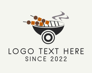 Grill - Barbecue Food Cart logo design