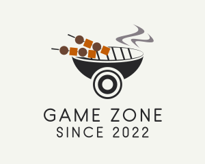 Street Food - Barbecue Food Cart logo design