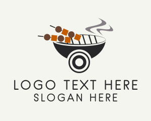 Barbecue Food Cart  Logo