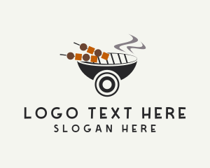 Gourmet - Barbecue Food Cart logo design