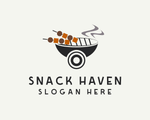 Barbecue Food Cart  logo design