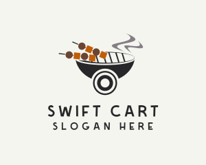 Barbecue Food Cart  logo design