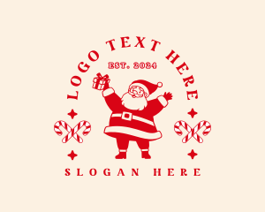 Seasonal - Santa Claus Gift logo design