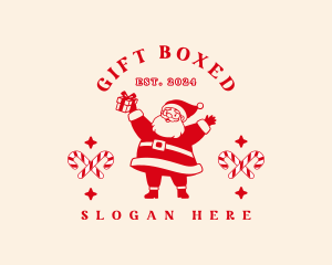 Santa Claus Gift logo design