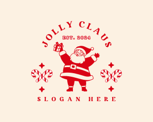 Santa Claus Gift logo design