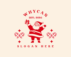 Seasonal - Santa Claus Gift logo design