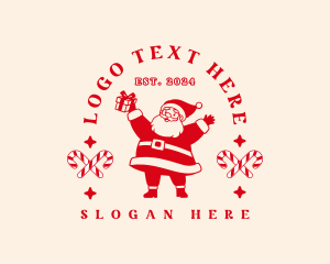 Gift Giving - Santa Claus Gift logo design