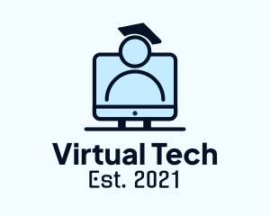 Virtual - Student Online Class logo design