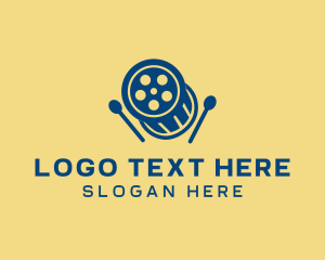 Soundtrack - Cinema Reel Drum logo design