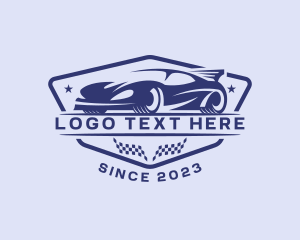 Sports Car - Car Flag Racing logo design