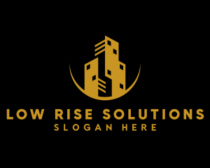 Gold High Rise Building logo design